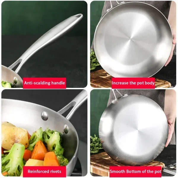 Stainless Steel Frying Pan (Non-Stick) - Image 4