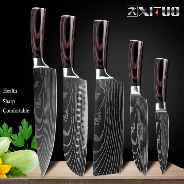 XITUO Kitchen Chef Knives Set High Carbon Stainless Steel - Image 21