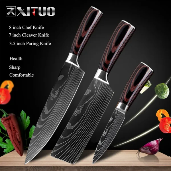 XITUO Kitchen Chef Knives Set High Carbon Stainless Steel - Image 13