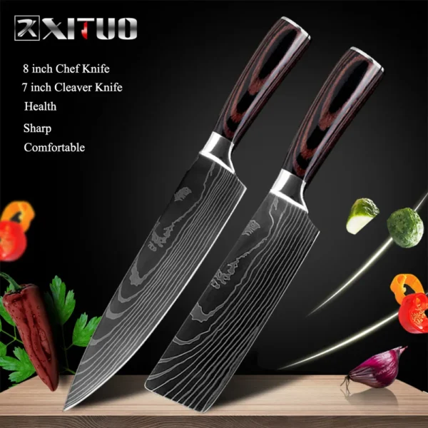 XITUO Kitchen Chef Knives Set High Carbon Stainless Steel - Image 7