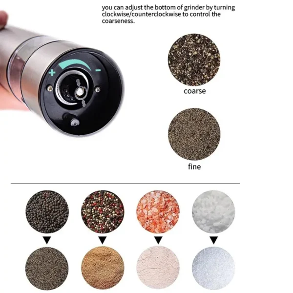 Electric Stainless Steel Salt Pepper Grinder - Image 7