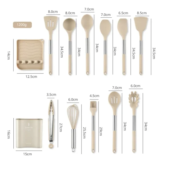 13 PCS Silicone Kitchen Utensil Set - Image 2