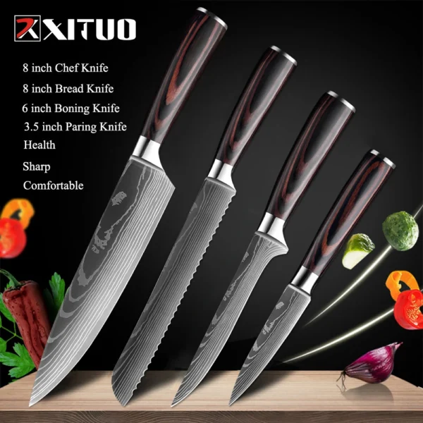 XITUO Kitchen Chef Knives Set High Carbon Stainless Steel - Image 15