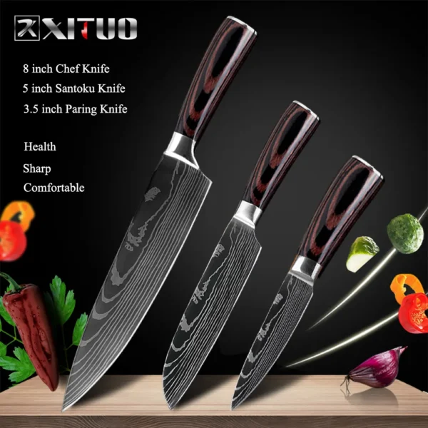 XITUO Kitchen Chef Knives Set High Carbon Stainless Steel - Image 11