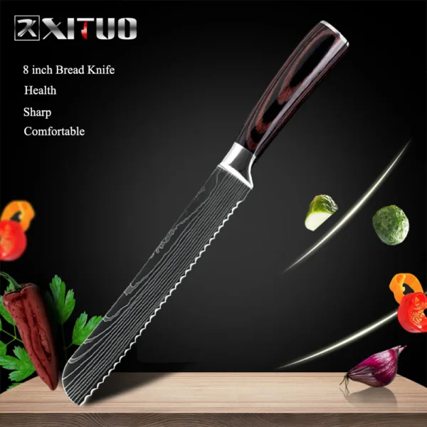 XITUO Kitchen Chef Knives Set High Carbon Stainless Steel - Image 22