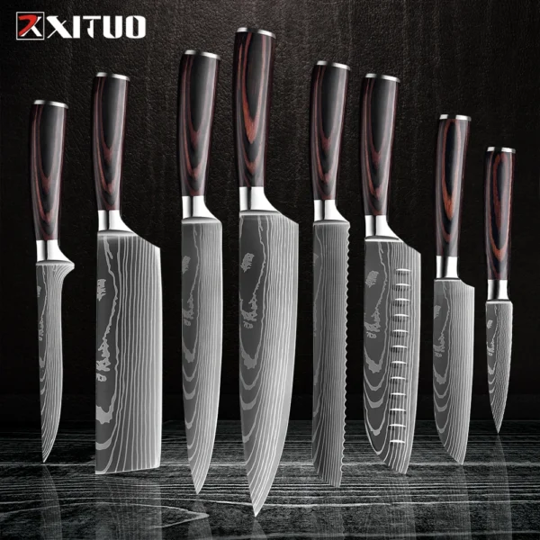 XITUO Kitchen Chef Knives Set High Carbon Stainless Steel